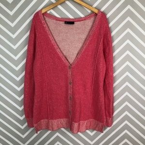 Lane Bryant Pink Button Up Cardigan Sweater SZ 22